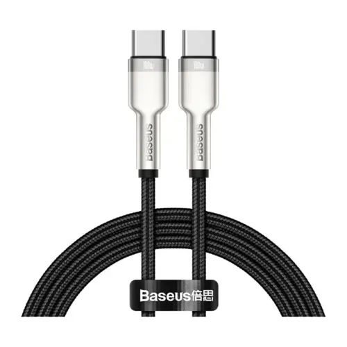 Дата кабель USB-C to USB-C 1.0m 100W metal black Baseus (CATJK-C01)