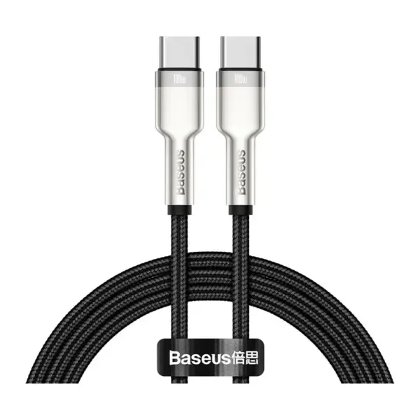 Дата кабель USB-C to USB-C 1.0m 100W metal black Baseus (CATJK-C01)