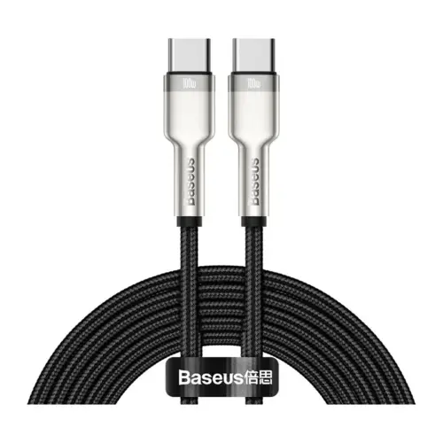 Дата кабель USB-C to USB-C 2.0m 100W metal black Baseus (CATJK-D01)