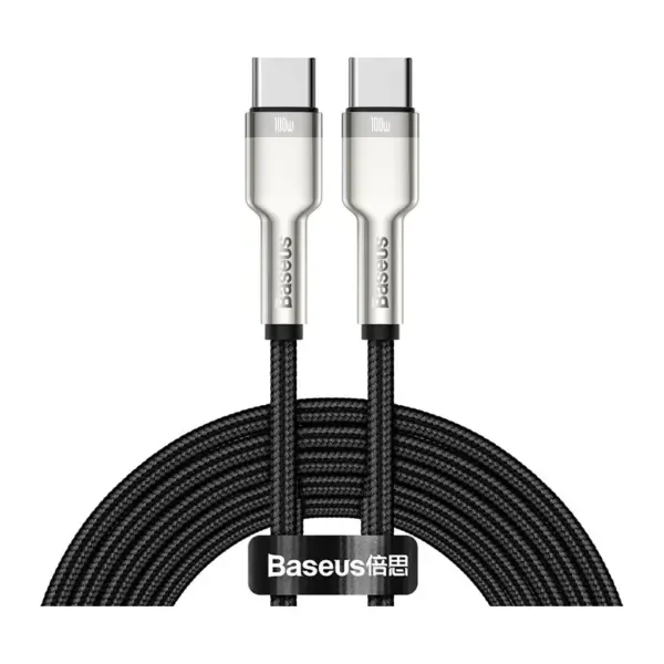 Дата кабель USB-C to USB-C 2.0m 100W metal black Baseus (CATJK-D01)