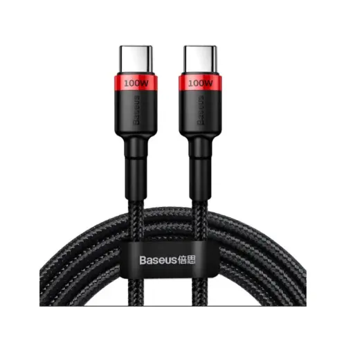 Дата кабель USB-C to USB-C 2.0m PD2.0 100W (20V/5A) red+black Baseus (CATKLF-AL91)