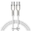 Дата кабель USB-C to USB-C 1.0m 100W metal white Baseus (CATJK-C02)