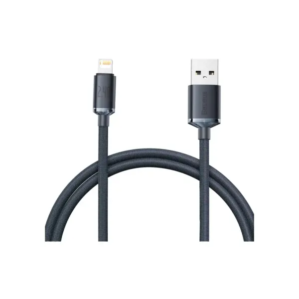 Дата кабель USB 2.0 AM to Lightning 1.2m 2.4A black Baseus (CAJY000001) Дата кабель USB 2.0 AM to Lightning 1.2m 2.4A black Baseus (CAJY000001)