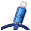 Дата кабель USB 2.0 AM to Lightning 2.0m 2.4A blue Baseus (CAJY000103)