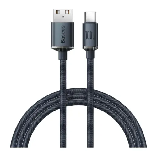 Дата кабель USB 2.0 AM to USB-C 1.2m 100W black Baseus (CAJY000401) Дата кабель USB 2.0 AM to USB-C 1.2m 100W black Baseus (CAJY000401)
