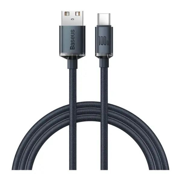 Дата кабель USB 2.0 AM to USB-C 1.2m 100W black Baseus (CAJY000401) Дата кабель USB 2.0 AM to USB-C 1.2m 100W black Baseus (CAJY000401)