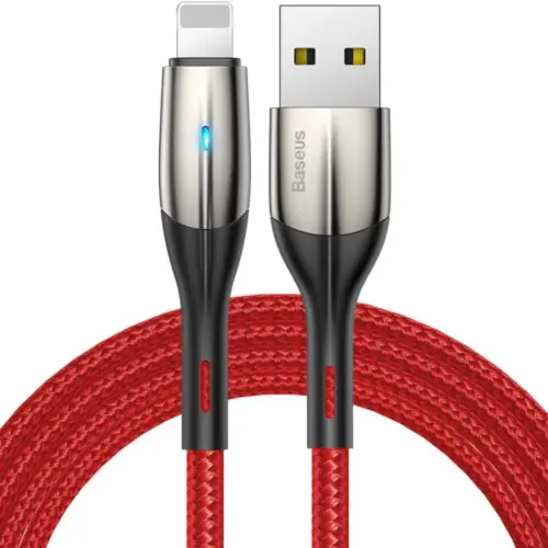 Дата кабель USB 2.0 AM to Lightning 2.0m 2.4A red Baseus (CALSP-C09)