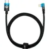 Дата кабель USB-C to Lightning 1.0m 20W 90° corner black/blue Baseus (CAVP000221) Дата кабель USB-C to Lightning 1.0m 20W 90° corner black/blue Baseus (CAVP000221)