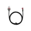 Дата кабель USB 2.0 AM to Lightning 1.0m 2.4A 90° corner black/red Baseus (CAVP000020)