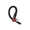 Дата кабель USB 2.0 AM to Lightning 1.0m 2.4A 90° corner black/red Baseus (CAVP000020)