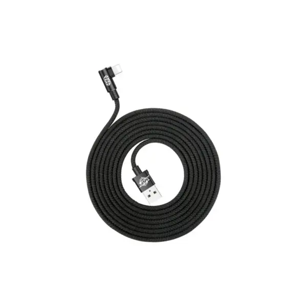 Дата кабель USB 2.0 AM to Lightning 2.0m 1.5A 90° corner black Baseus (CALMVP-A01)