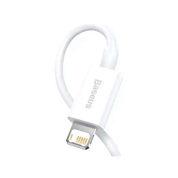 Дата кабель USB 2.0 AM to Lightning 1.0m 2.4A white Baseus (CALYS-A02)