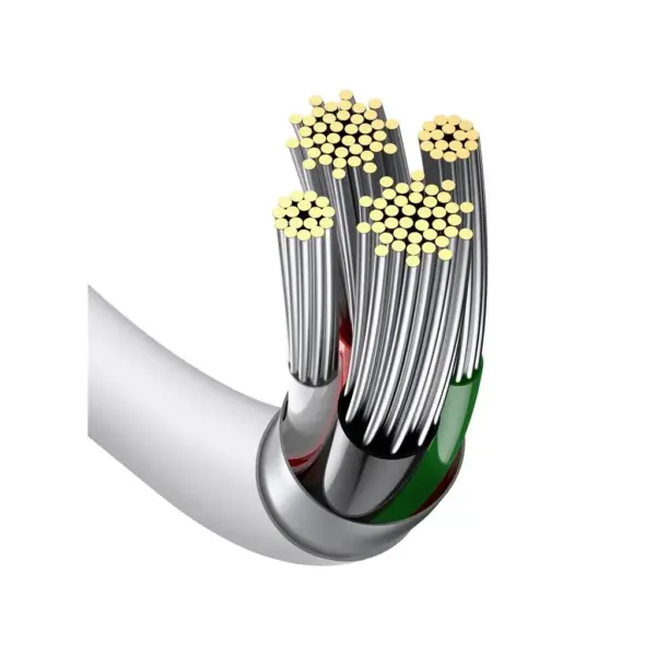 Дата кабель USB 2.0 AM to Lightning 1.0m 2.4A white Baseus (CALYS-A02)