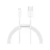 Дата кабель USB 2.0 AM to Lightning 1.0m 2.4A white Baseus (CALYS-A02)