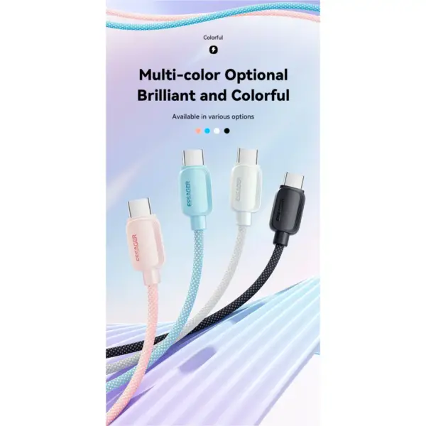 Дата кабель USB-C to USB-C 1.0m 100W white Essager (EXCTT1-WL02-P)