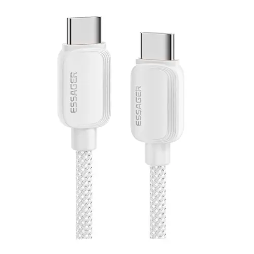 Дата кабель USB-C to USB-C 1.0m 100W white Essager (EXCTT1-WL02-P)