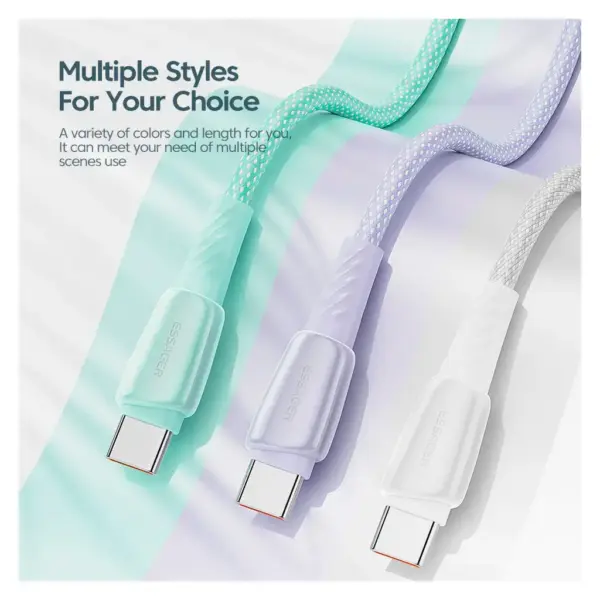 Дата кабель USB 2.0 AM to USB-C 1.0m 100W green Essager (EXCT1-CH06)