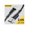 Дата кабель USB 2.0 AM to Lightning 1.0m 2.4A black Essager (EXCL-LS01)