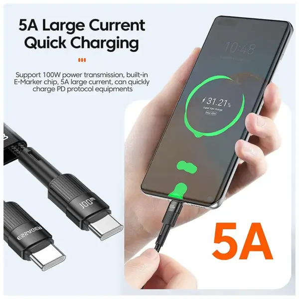 Дата кабель USB-C to USB-C 1.0m 100W black Essager (EXCTT1-XC01) Дата кабель USB-C to USB-C 1.0m 100W black Essager (EXCTT1-XC01)