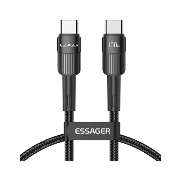 Дата кабель USB-C to USB-C 1.0m 100W black Essager (EXCTT1-XC01) Дата кабель USB-C to USB-C 1.0m 100W black Essager (EXCTT1-XC01)