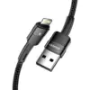 Дата кабель USB 2.0 AM to Lightning 2.0m 2.4A black Essager (EXCL-XCA01)