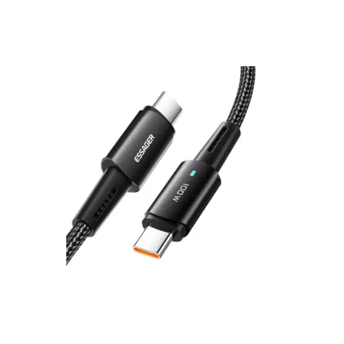 Дата кабель USB-C to USB-C 0.5m 100W black Essager (EXCTT1-CGB01)