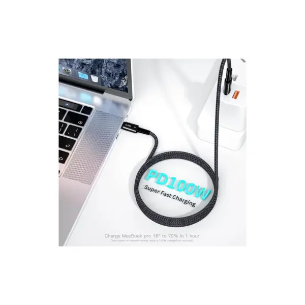Дата кабель USB-C to USB-C 1.0m 100W black Essager (EXCTT1-CG01)