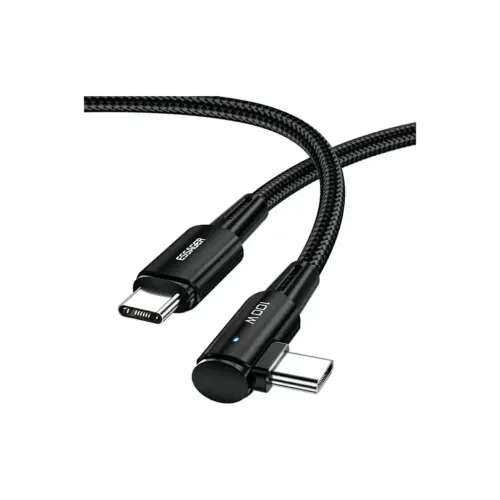 Дата кабель USB-C to USB-C 2.0m 100W 90° corner black Essager (EXCTT1-CGWTA01)