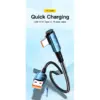 Дата кабель USB 2.0 AM to USB-C 1.0m 100W 90° corner black Essager (EXCWT7A-CG01-P)