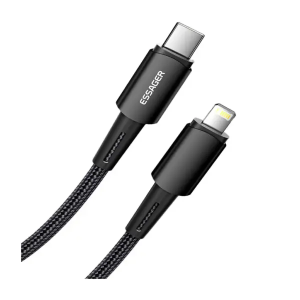 Дата кабель USB-C to Lightning 0.5m 20W black Essager (EXCTL-CGB01) Дата кабель USB-C to Lightning 0.5m 20W black Essager (EXCTL-CGB01)