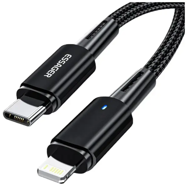 Дата кабель USB-C to Lightning 0.5m 20W black Essager (EXCTL-CGB01) Дата кабель USB-C to Lightning 0.5m 20W black Essager (EXCTL-CGB01)