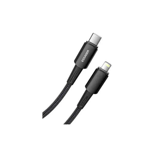 Дата кабель USB-C to Lightning 2.0m 20W black Essager (EXCTL-CGA01)