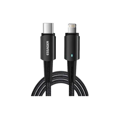 Дата кабель USB-C to Lightning 2.0m 20W black Essager (EXCTL-CGA01)