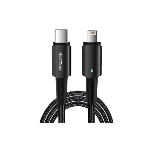 Дата кабель USB-C to Lightning 2.0m 20W black Essager (EXCTL-CGA01)