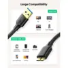 Дата кабель USB 3.0 AM to Micro B 1.0m US130 black Ugreen (10841)