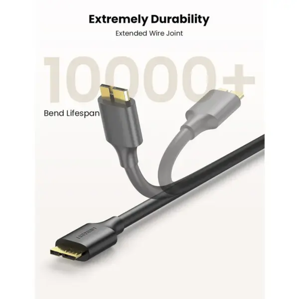 Дата кабель USB 3.0 AM to Micro B 1.0m US130 black Ugreen (10841)