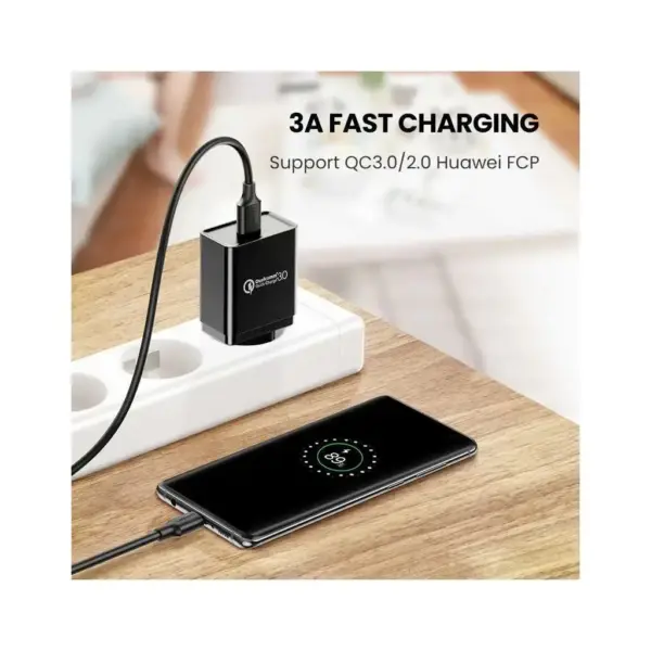 Дата кабель USB 3.0 AM to USB-C 1.5m 3A US184 black Ugreen (20883)