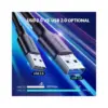 Дата кабель USB 3.0 AM to USB-C 1.5m 3A US184 black Ugreen (20883)