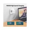Дата кабель USB-C to USB-C 0.5m 3A 60W US264 white Ugreen (60517)