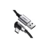 Дата кабель USB 2.0 AM to USB-C 3.0m 3A US284 90° corner black Ugreen (70255) Дата кабель USB 2.0 AM to USB-C 3.0m 3A US284 90° corner black Ugreen (70255)