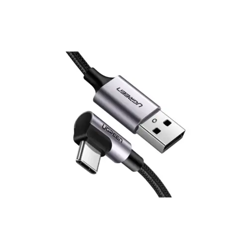 Дата кабель USB 2.0 AM to USB-C 3.0m 3A US284 90° corner black Ugreen (70255) Дата кабель USB 2.0 AM to USB-C 3.0m 3A US284 90° corner black Ugreen (70255)