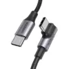 Дата кабель USB-C 2.0 to USB-C 3.0m 90° corner US334 black Ugreen (20583)
