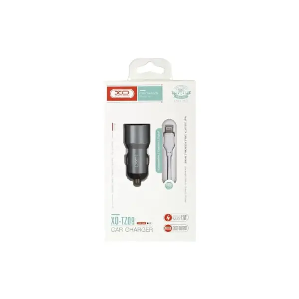 Зарядний пристрій XO 1xUSB + cable USB to Lightning TZ09 gray (6920680873517)
