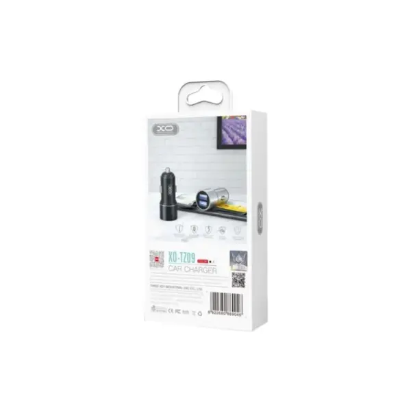 Зарядний пристрій XO 1xUSB + cable USB to USB-C TZ09 black (6920680873500)