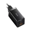 Зарядний пристрій Baseus 2xUSB-C 65W + 1xUSB GaN + cable USB-C to USB-C 100W 1.0m black (CCGP120201)