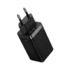 Зарядний пристрій Baseus 2xUSB-C 65W + 1xUSB GaN + cable USB-C to USB-C 100W 1.0m black (CCGP120201)