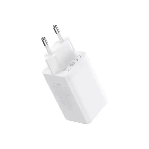 Зарядний пристрій Baseus 2xUSB-C 65W + 1xUSB GaN + cable USB-C to USB-C 100W 1.0m white (CCGP120202)