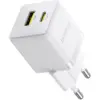 Зарядний пристрій Baseus 1xUSB-C 30W + 1xUSB white (P1011160A213-00)