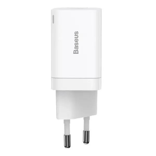 Зарядний пристрій Baseus 1xUSB-C 30W + 1xUSB white (CCSUPP-E02)