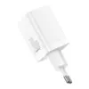 Зарядний пристрій Baseus 1xUSB-C 30W + 1xUSB white (CCSUPP-E02)